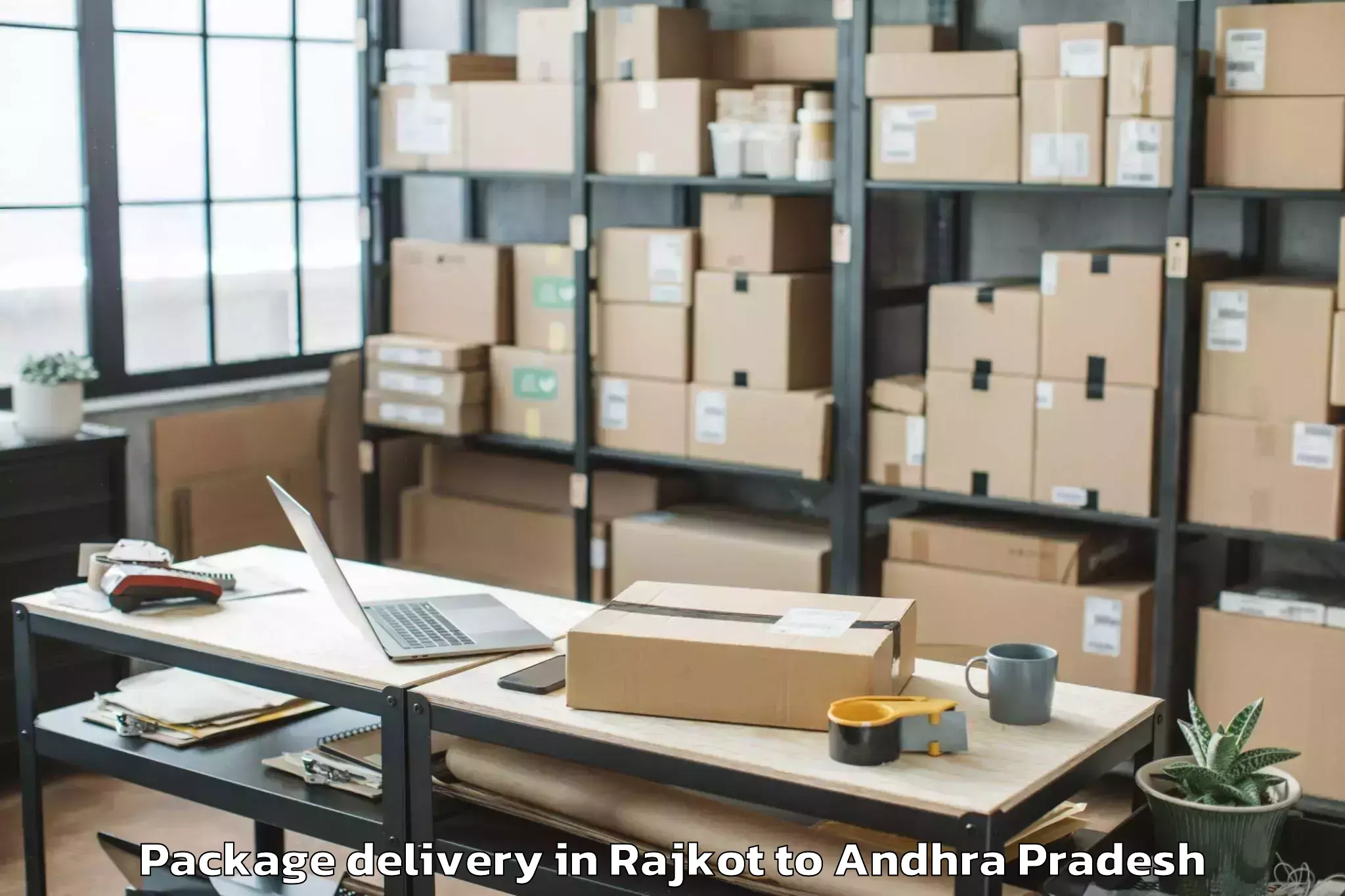 Affordable Rajkot to Mandavalli Package Delivery